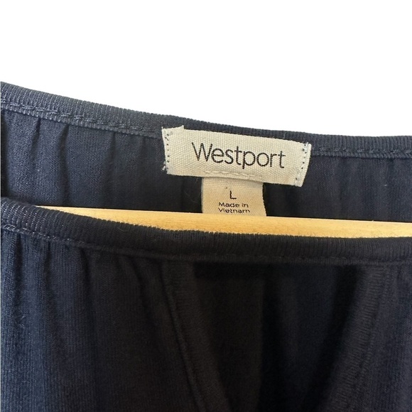 Westport Floral Print Sleeve Patchwork Mix Media Pullover Top/Blouse Size Large - Picture 9 of 9